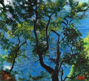 13.impressioni di Punta Chiappa -pastello e tempera su cartoncino